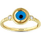 Nazarlıklı Altın Yüzük