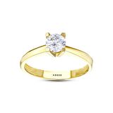 Altın Tektaş Yüzük