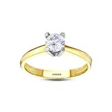 Altın Tektaş Yüzük