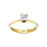 Altın Tektaş Yüzük