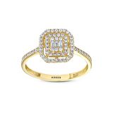 Baget Taşlı Altın Yüzük