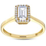 Baget Taşlı Altın Yüzük