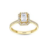 Baget Taşlı Altın Yüzük