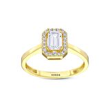 Baget Taşlı Altın Yüzük