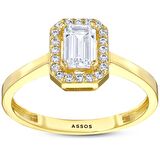 Baget Taşlı Altın Yüzük