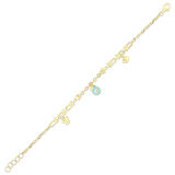 Kelebek Figürlü Altın Çocuk Bileklik