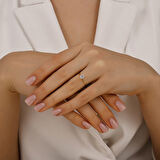 Altın Tektaş Yüzük - 14K - 1.42gr