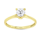 Altın Tektaş Yüzük - 14K - 1.42gr