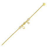 Tasarım Altın Charm Bileklik - 14K - 7.88gr