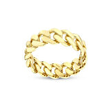 Zincir Formlu Tasarım Altın Yüzük