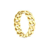 Zincir Formlu Tasarım Altın Yüzük