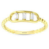 Taşlı Tasarım Altın Yüzük