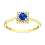 Renkli Taşlı Altın Yüzük - 14K - 1.35gr