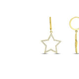 Yıldız Figürlü Altın Küpe - 14K - 3.11gr