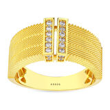 Tasarım Altın Yüzük - 14K - 4.09gr
