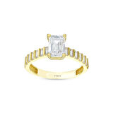 Altın Baget Yüzük - 14K - 2.46gr