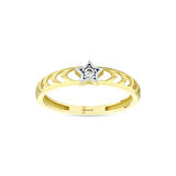 Taşlı Tasarım Altın Yüzük - 14K - 1.45gr