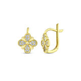 Altın Tasarım Küpe - 14K - 2.04gr