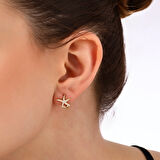 Altın Tasarım Küpe - 14K - 2.14gr