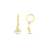 Altın Kelebek Küpe - 14K - 2.23gr