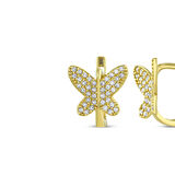 Altın Kelebek Küpe - 14K - 2.28gr