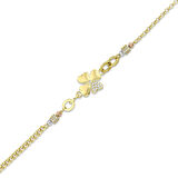 Yonca Figürlü Altın Bileklik - 14K - 3.63gr