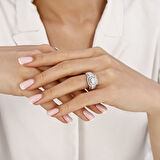 Baget Taşlı Altın Yüzük - 14K - 2.77gr