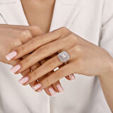 Baget Taşlı Altın Yüzük - 14K - 2.88gr