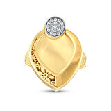 Taşlı Tasarım Altın Yüzük - 14K - 4.37gr