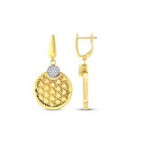 Altın Tasarım Küpe - 14K - 6.32gr