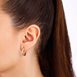 Altın Halka Küpe - 14K - 2.51gr