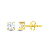 Altın Tektaş Küpe - 14K - 1.41gr