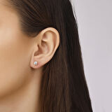 Altın Tektaş Küpe - 14K - 0.89gr