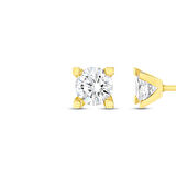 Altın Tektaş Küpe - 14K - 0.94gr