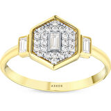 Baget Taşlı Altın Yüzük - 14K - 1.51gr