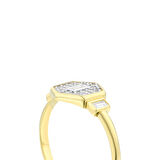 Baget Taşlı Altın Yüzük - 14K - 1.51gr