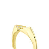 Taşlı Tasarım Altın Yüzük - 14K - 1.90gr