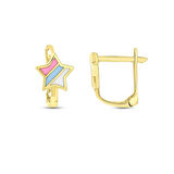 Yıldız Figürlü Altın Çocuk Küpe - 14K - 1.30gr