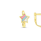 Yıldız Figürlü Altın Çocuk Küpe - 14K - 1.30gr