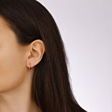 Altın Halka Küpe - 14K - 1.42gr