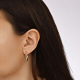 Altın Halka Küpe - 14K - 2.32gr