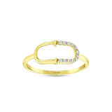 Taşlı Tasarım Altın Yüzük - 14K - 1.03gr