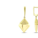 Tasarım Altın Küpe - 14K - 6.51gr