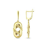 Tasarım Altın Küpe - 14K - 8.57gr