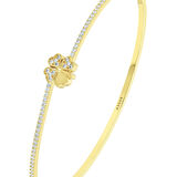 Yonca Figürlü Altın Kelepçe - 14K - 4.48gr