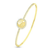 Taşlı Altın Kelepçe - 14K - 4.57gr