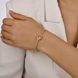 Taşlı Altın Kelepçe - 14K - 4.57gr