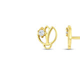 Çiçek Figürlü Altın Çocuk Küpe - 14K - 1.07gr