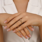 Tasarım Altın Yüzük - 14K - 1.76gr