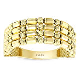 Tasarım Altın Yüzük - 14K - 3.78gr